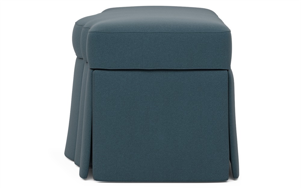 Cornell Rainstorm Performance Velvet Skirted Storage Bench|