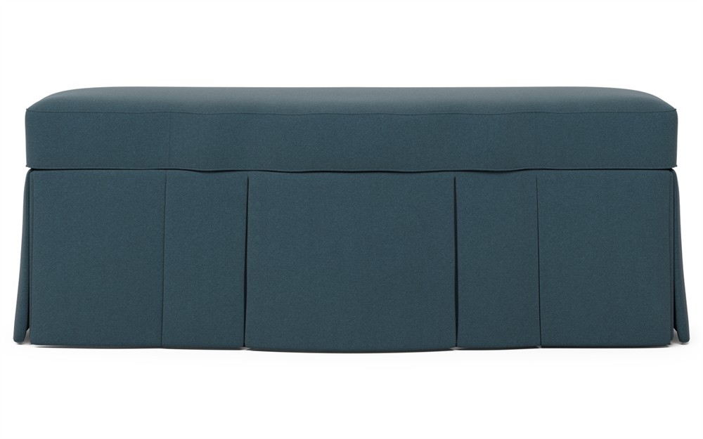 Cornell Rosemary Chenille Skirted Storage Bench|