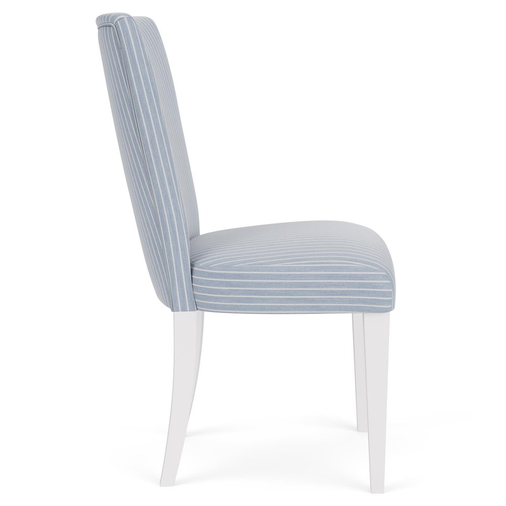 Riona Coastal Beach Blue Striped Performance Dining Chair|
