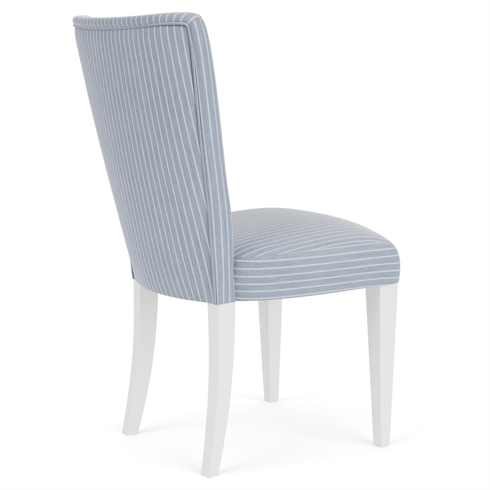 Riona Coastal Beach Blue Striped Performance Dining Chair|