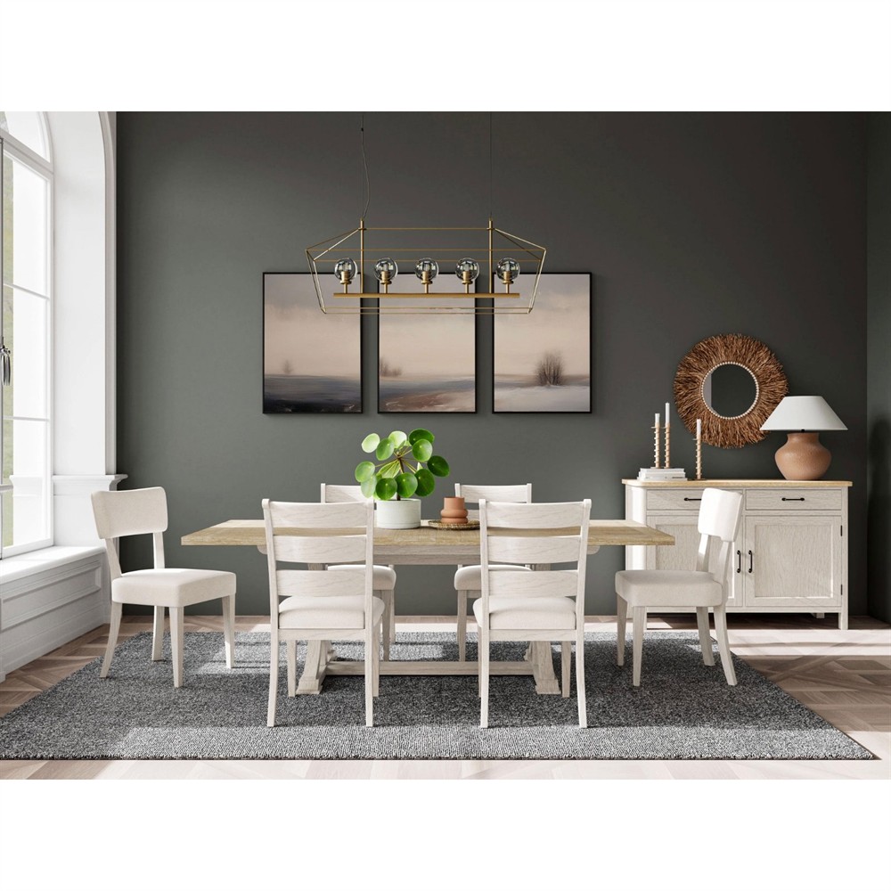 Rossa Coastal Beach Washed Oak Rectangular Extendable Dining Table - 72 ...