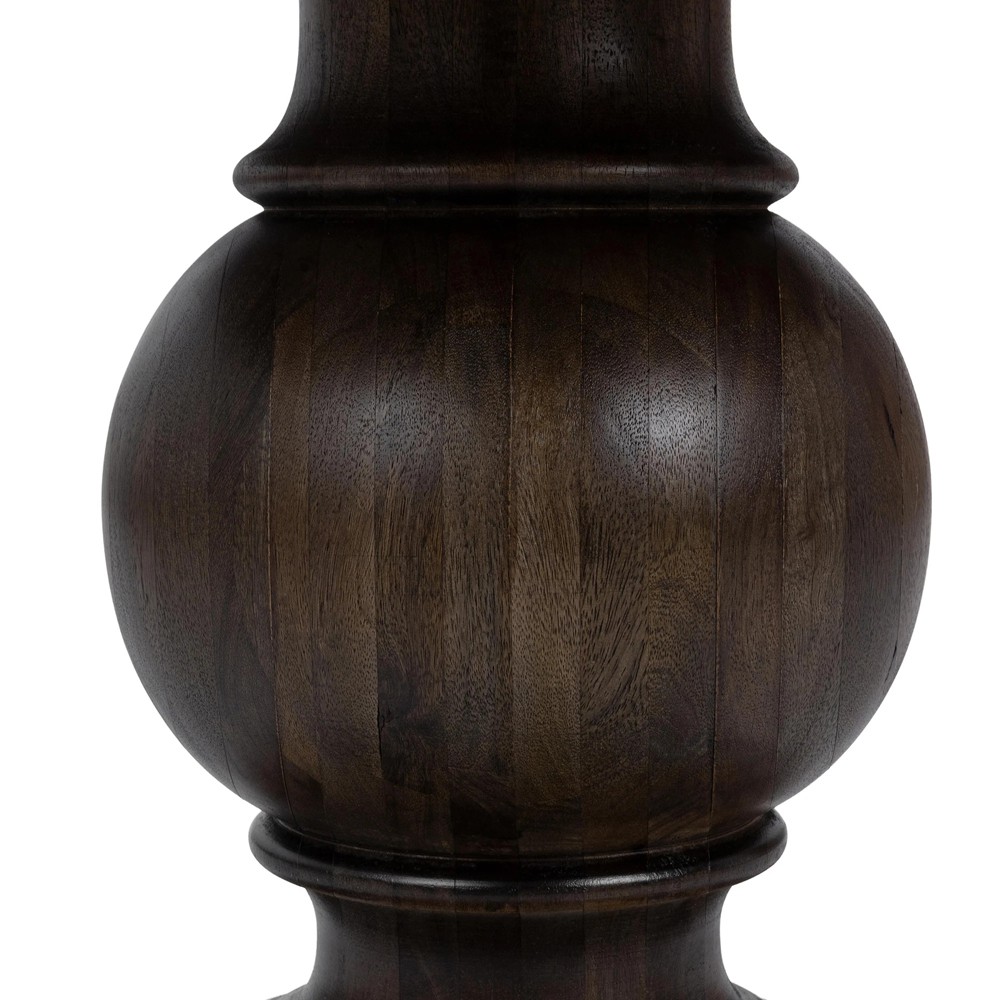 Berlin Updated Traditional Brown Mango Wood Round Dining Table - 48"|