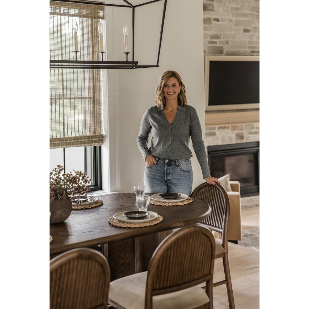 Bennett Modern Classic Brown Velvet Dark Oak Dining Chair - Set of 2|