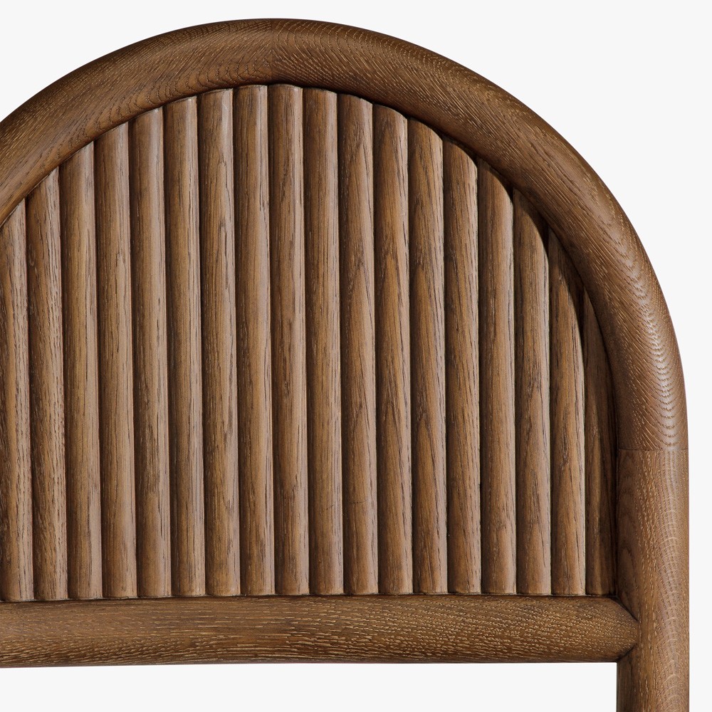 Bennett Modern Classic Brown Velvet Dark Oak Dining Chair - Set of 2|