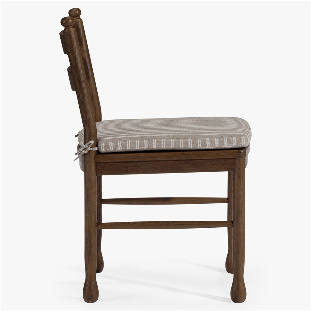 Declan Updated Traditional Dark Brown Oak Dining Chair - Set of 2|