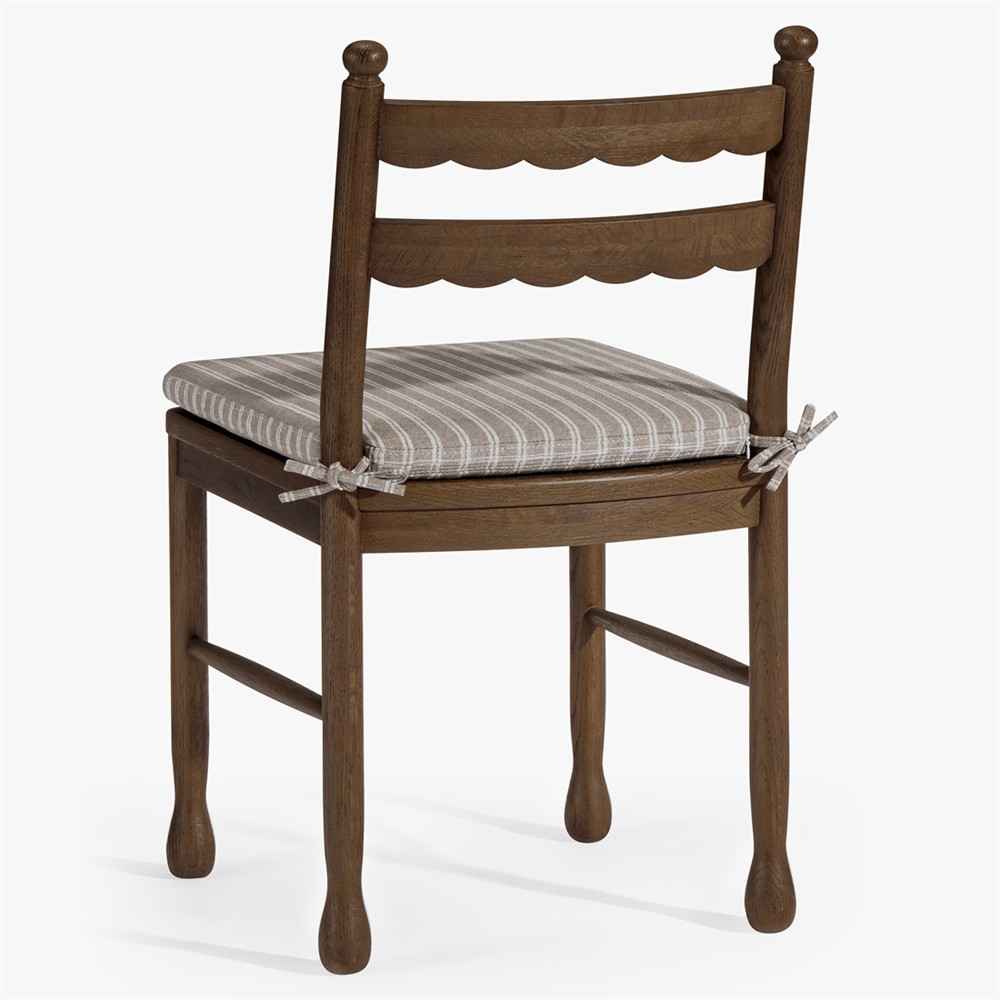 Declan Updated Traditional Dark Brown Oak Dining Chair - Set of 2|