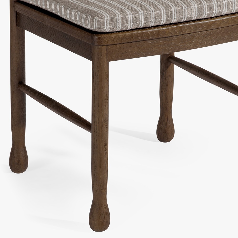 Declan Updated Traditional Dark Brown Oak Dining Chair - Set of 2|