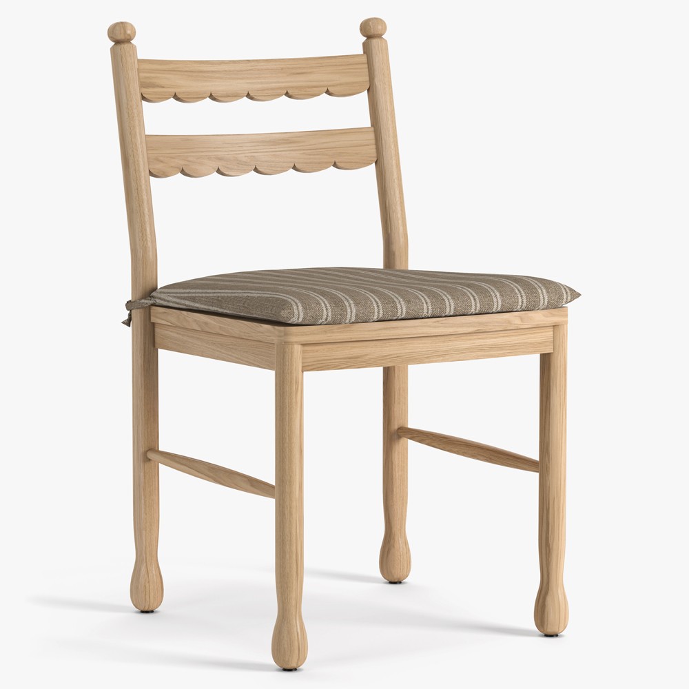 Declan Updated Traditional Light Brown Oak Dining Chair - Set of 2|