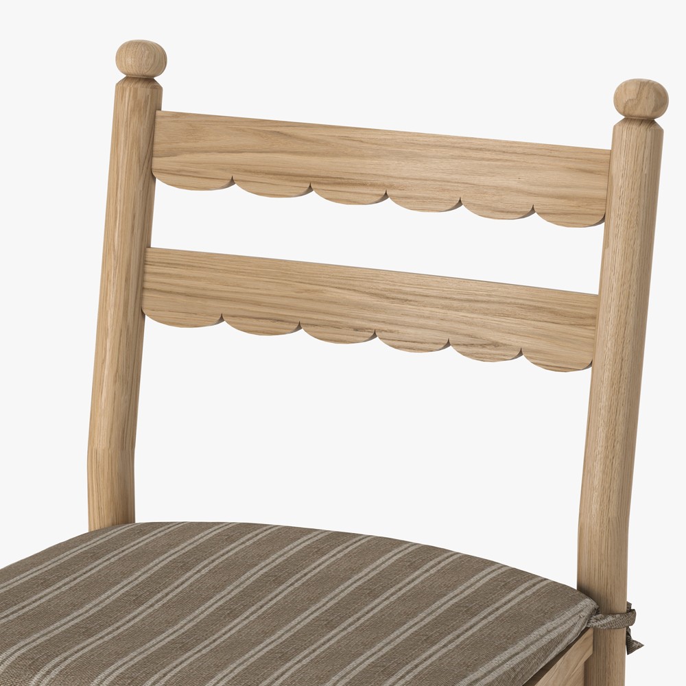 Declan Updated Traditional Light Brown Oak Dining Chair - Set of 2|