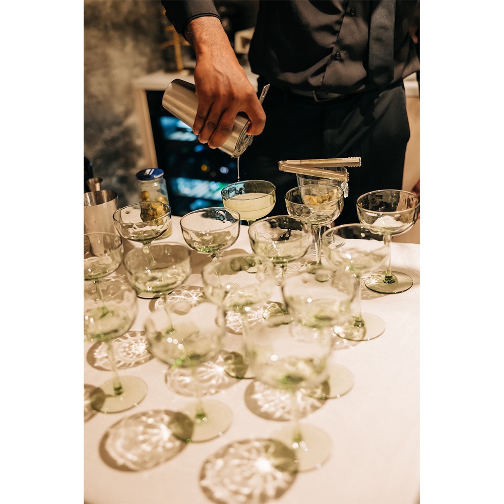 Juliska Puro Modern Classic Basil Cocktail Coupe Glass - Set of 2|