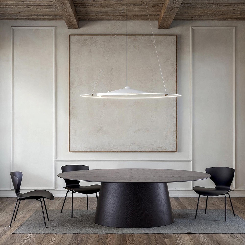 Farley Modern Classic Black Wood Oval Dining Table - 86" 81" W - 90" W ...