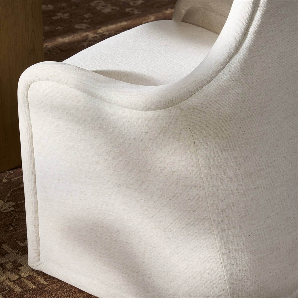 Heather Modern Classic Cream Crypton Dining Side Chair|