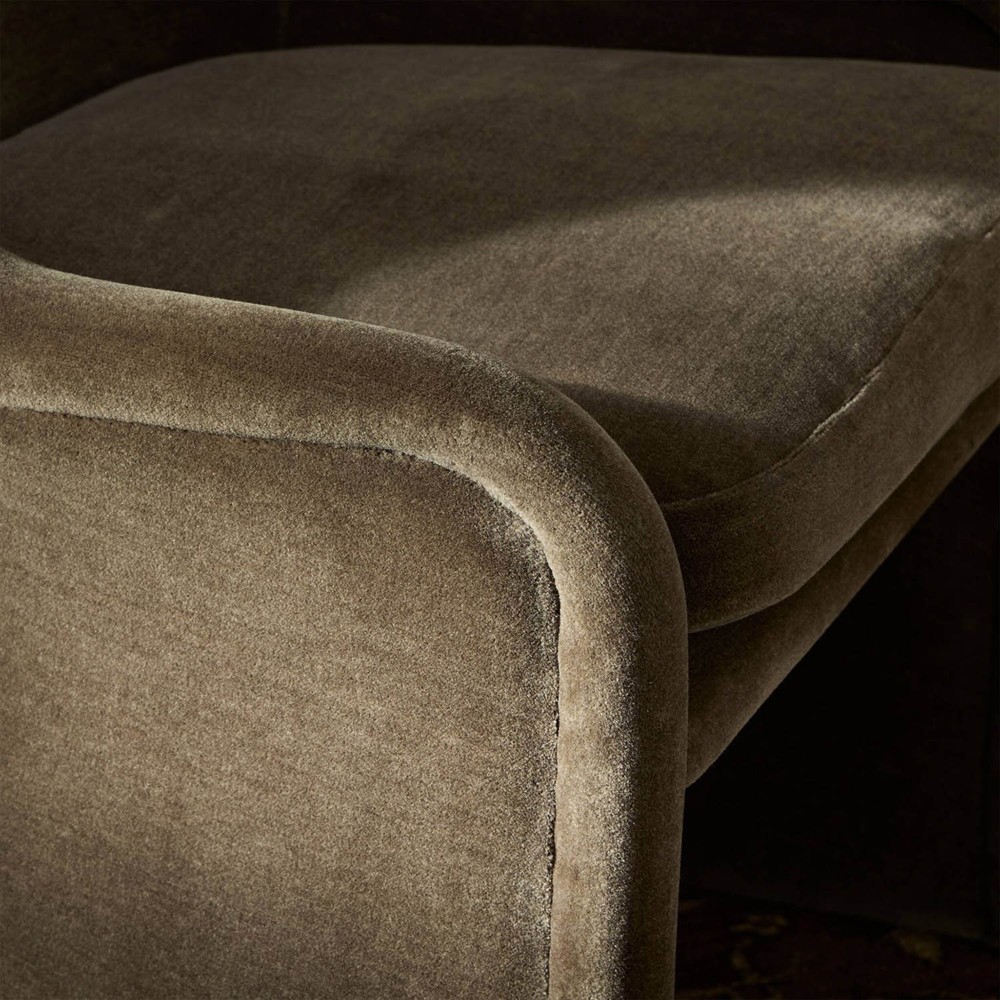 Heather Modern Classic Olive Green Velvet Dining Chair|