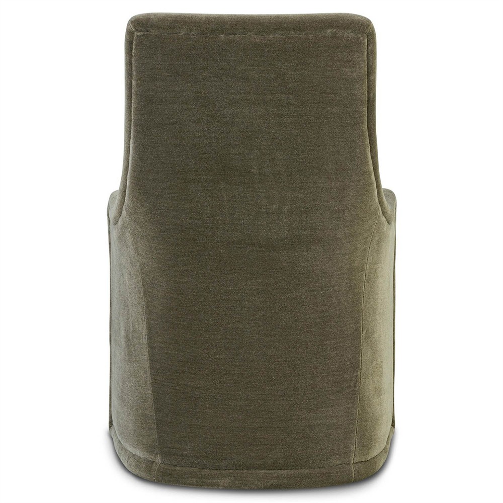 Heather Modern Classic Olive Green Velvet Dining Chair|