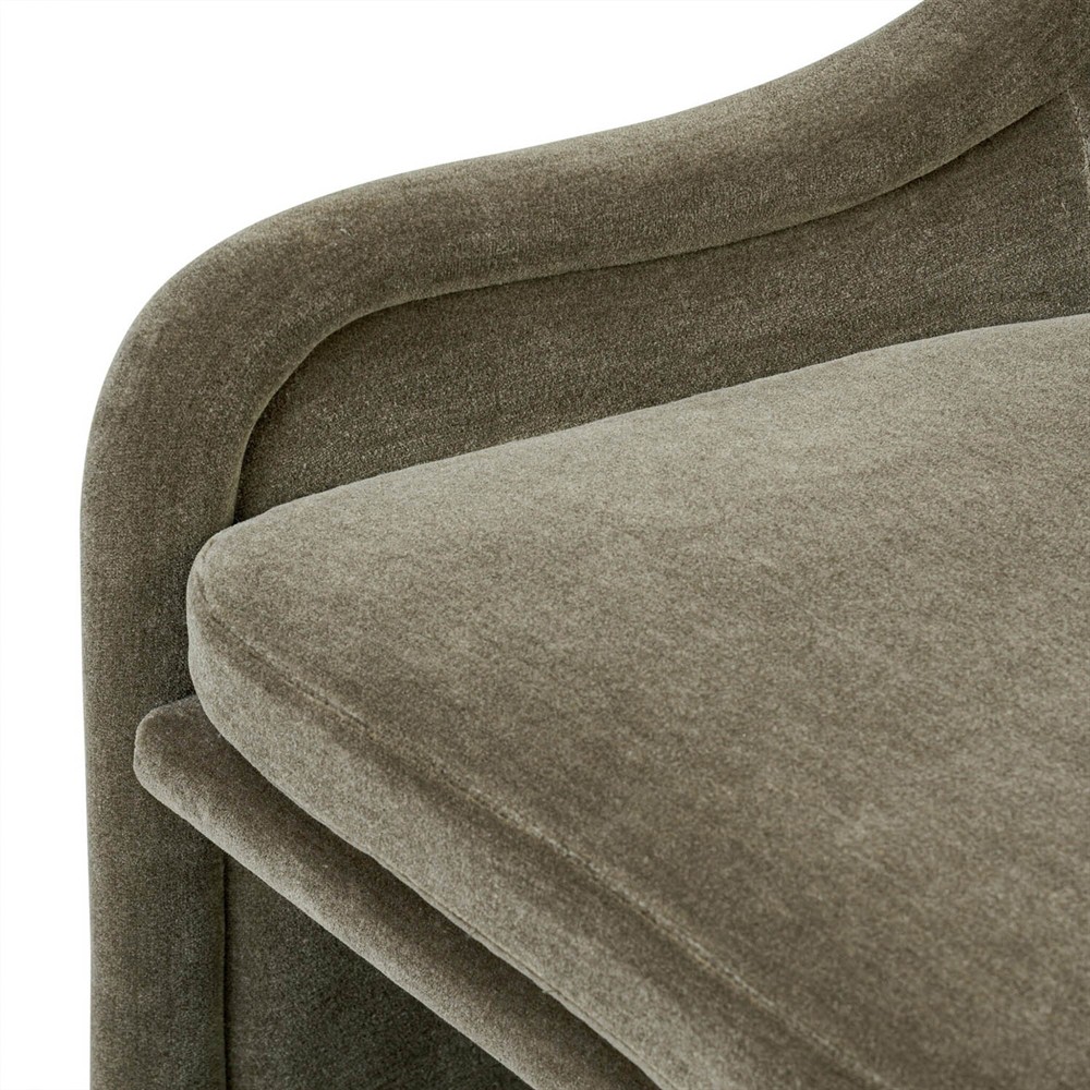 Heather Modern Classic Olive Green Velvet Dining Chair|