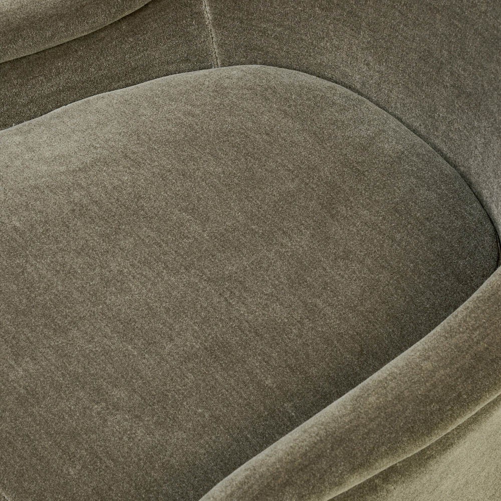 Heather Modern Classic Olive Green Velvet Dining Chair|