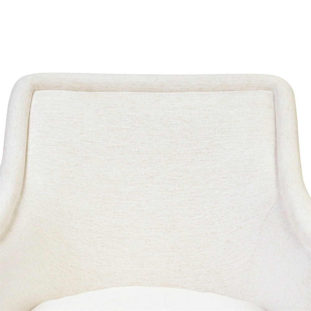 Heather Modern Classic Cream Crypton Swivel Chair|