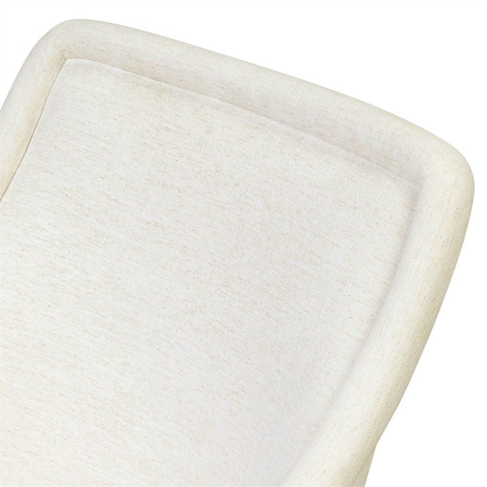 Heather Modern Classic Cream Crypton Swivel Chair|