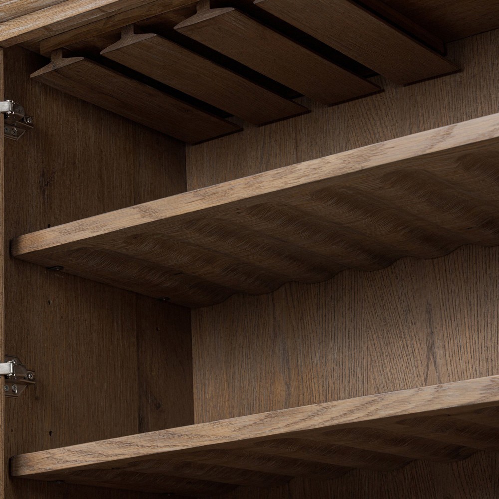 Genesis Updated Traditional Weathered Oak Bar Cabinet|