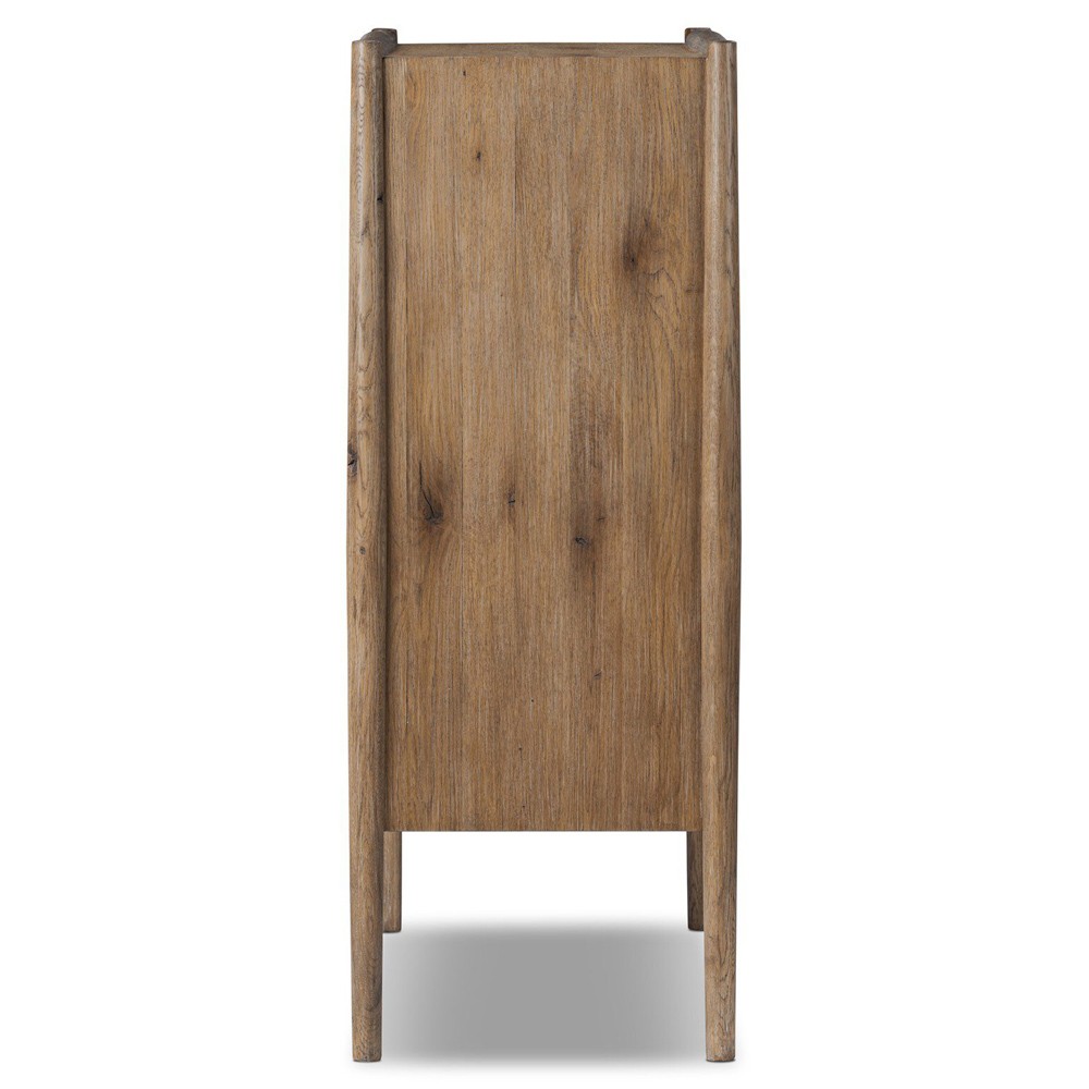 Genesis Updated Traditional Weathered Oak Bar Cabinet|
