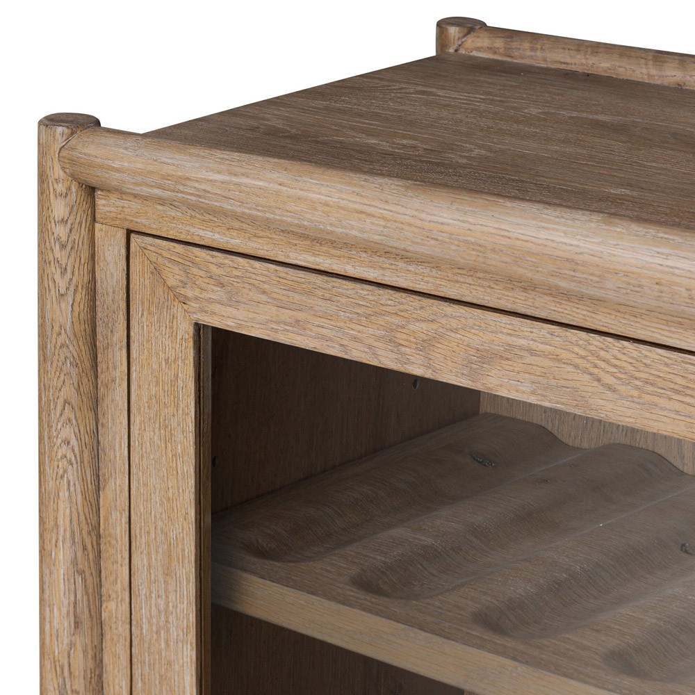 Genesis Updated Traditional Weathered Oak Bar Cabinet|