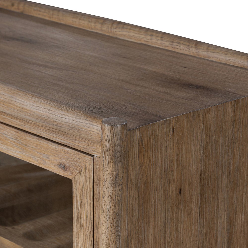 Genesis Updated Traditional Weathered Oak Bar Cabinet|