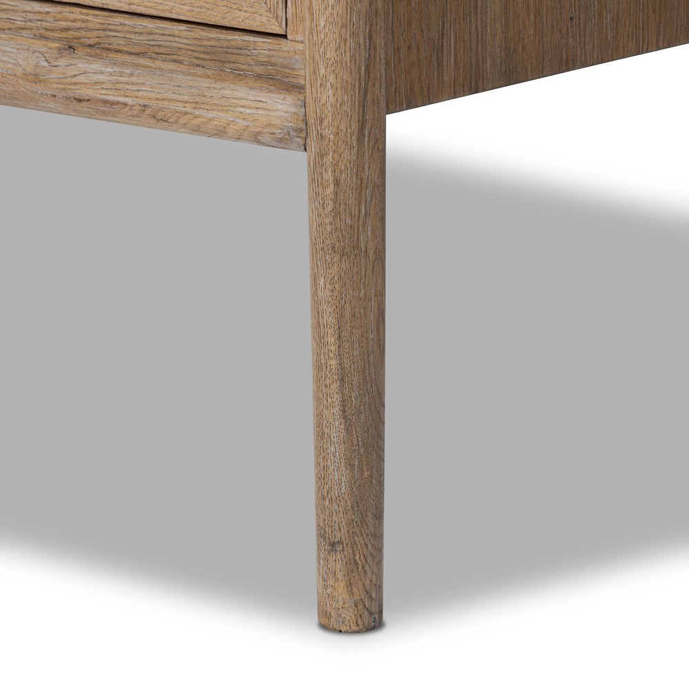 Genesis Updated Traditional Weathered Oak Bar Cabinet|