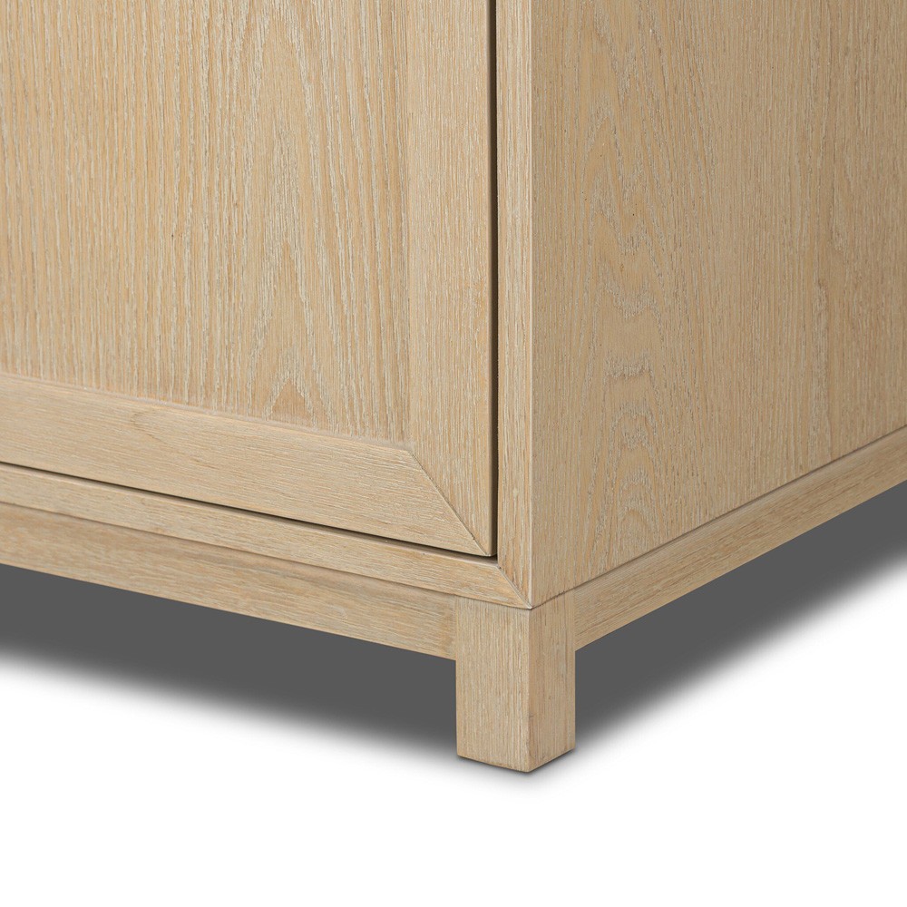 Cynthia Modern Classic Carrara Marble Bleached Oak Vanity Sink - 36"|