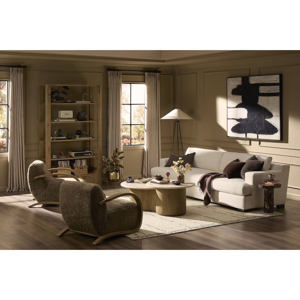 Zayden Modern Classic Merlot Red Marble End Table|