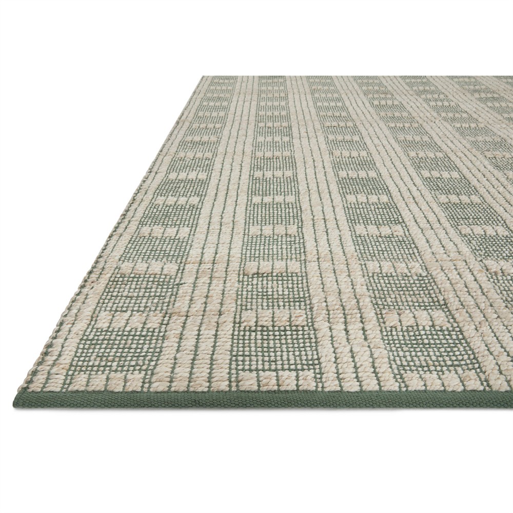 Arwen Updated Traditional Green Striped Patterned Rug - 5'x7'|