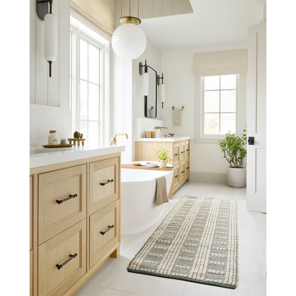 Arwen Updated Traditional Green Striped Patterned Rug - 5'x7'|