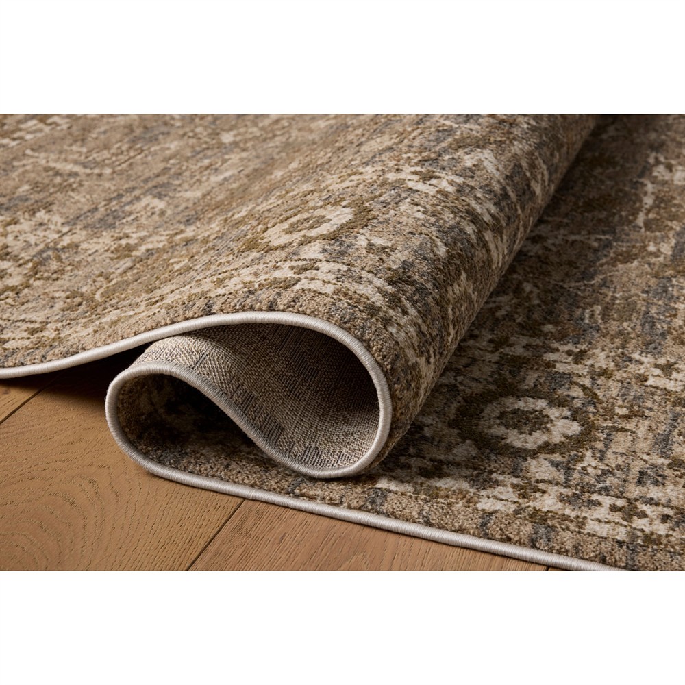 Kaelen Updated Traditional Brown Oushak Patterned Rug - 3'6
