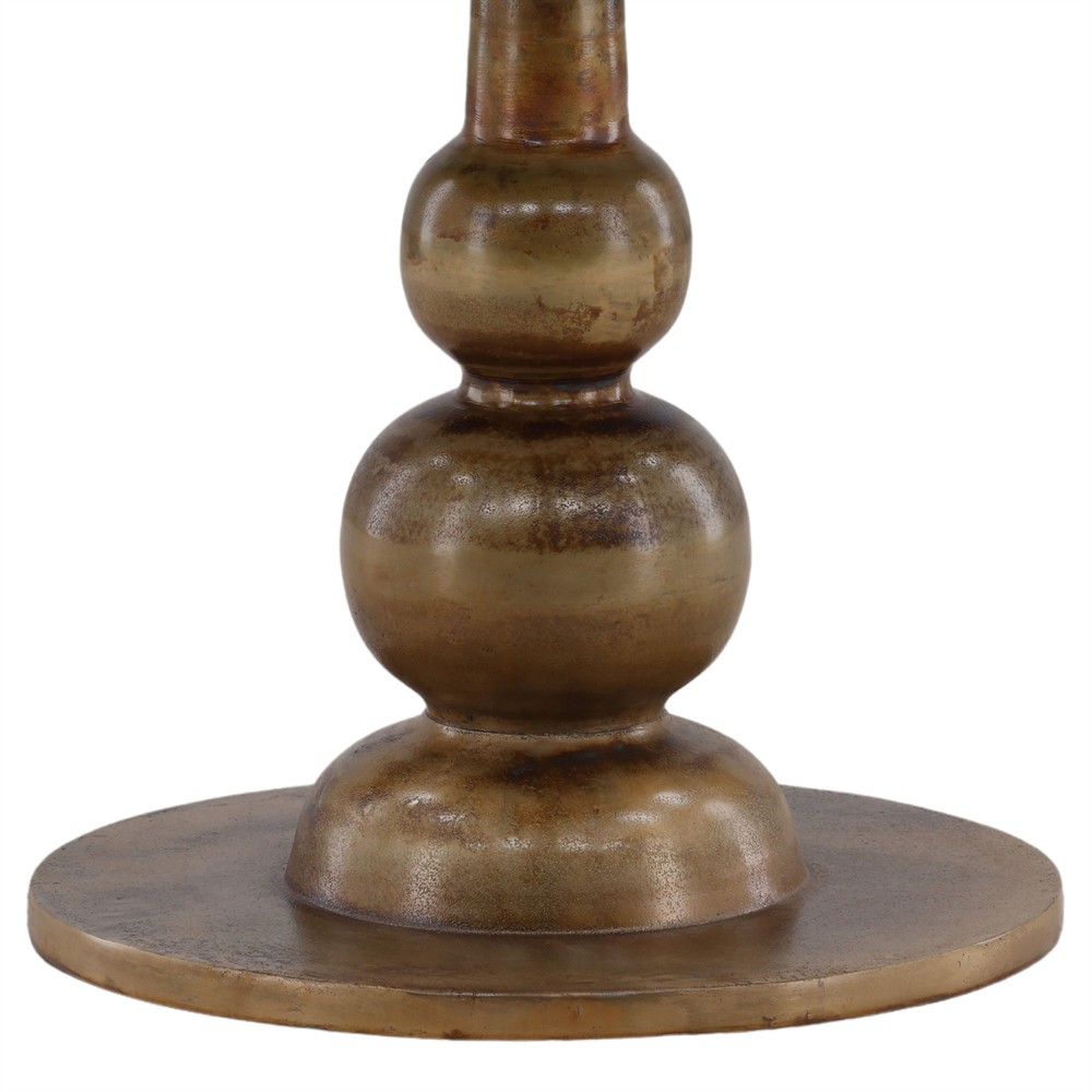 Anne Modern Classic Brass Aluminum Round Pedestal Bistro Table - 35"|