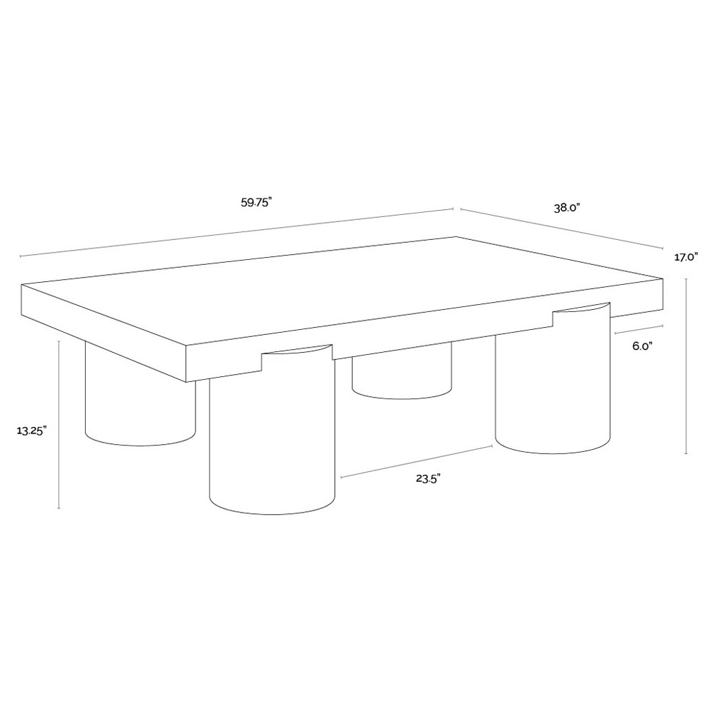 Philippa Modern Classic Cream Marble Brown Mango Wood Rectangular Coffee Table|