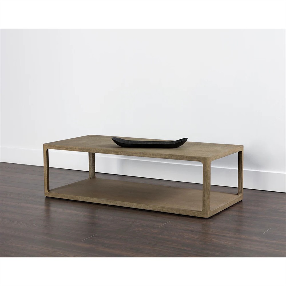 Miku Modern Classic Grey Oak Rectangular Coffee Table 51