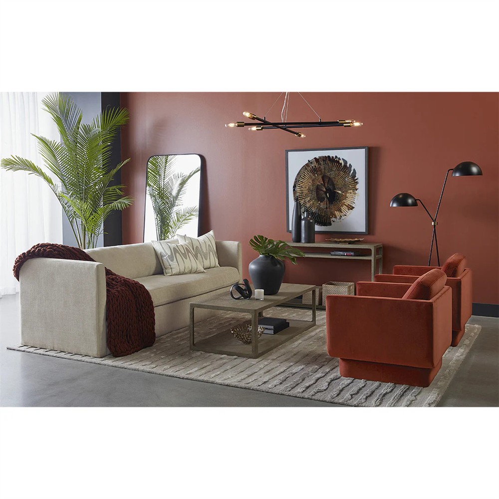 Miku Modern Classic Grey Oak Rectangular Coffee Table 51