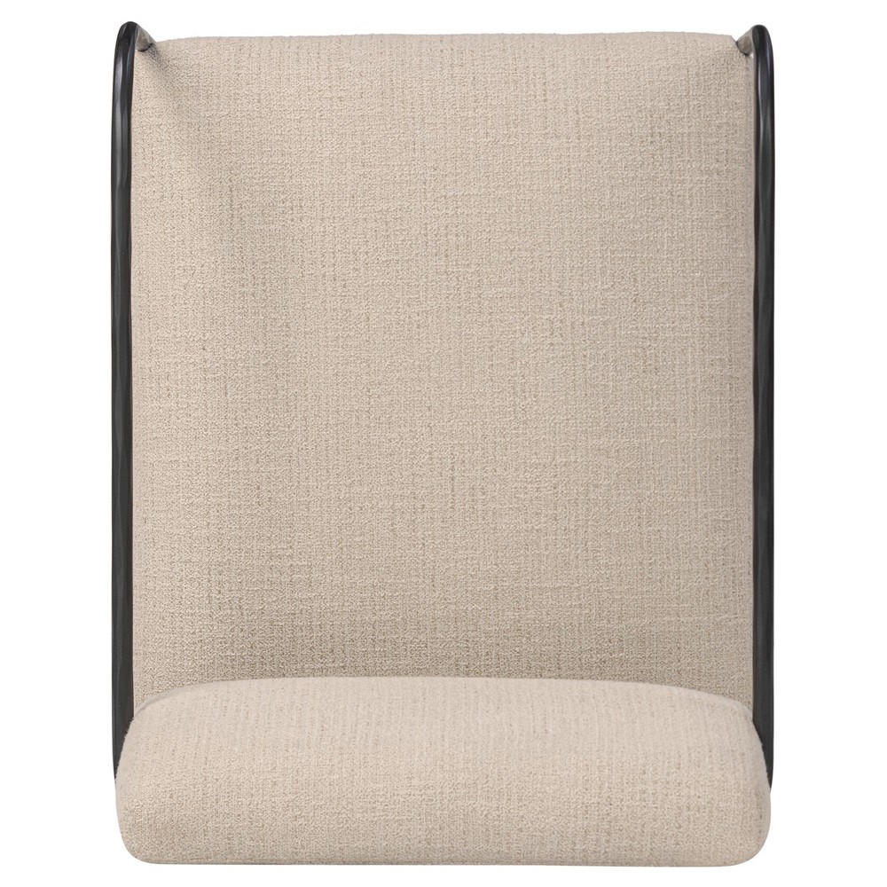 Faryn Modern Classic Cream Performance Iron Dining Arm Chair|