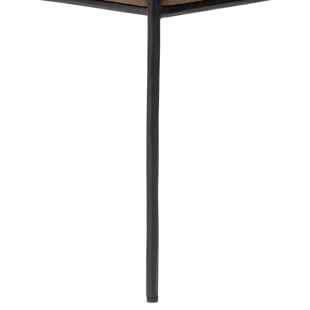 Faryn Modern Classic Brown Performance Iron Dining Arm Chair|