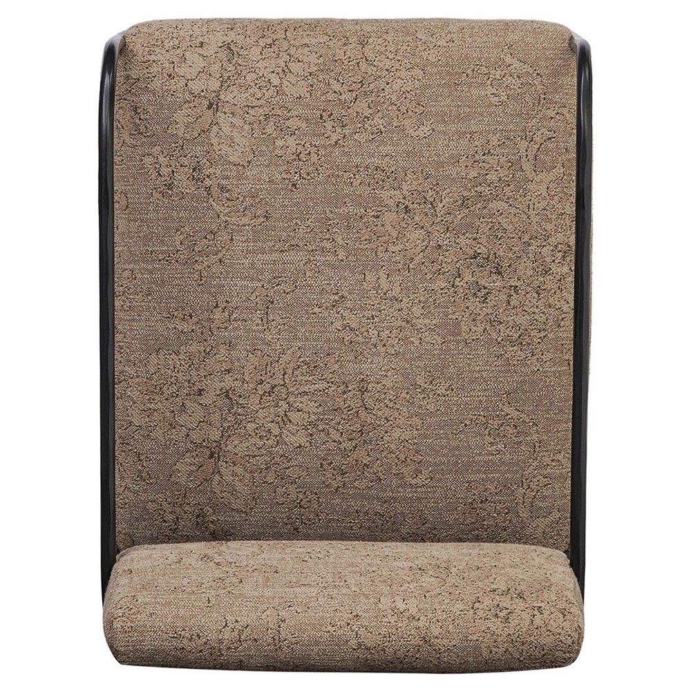 Faryn Modern Classic Brown Printed Iron Dining Arm Chair|