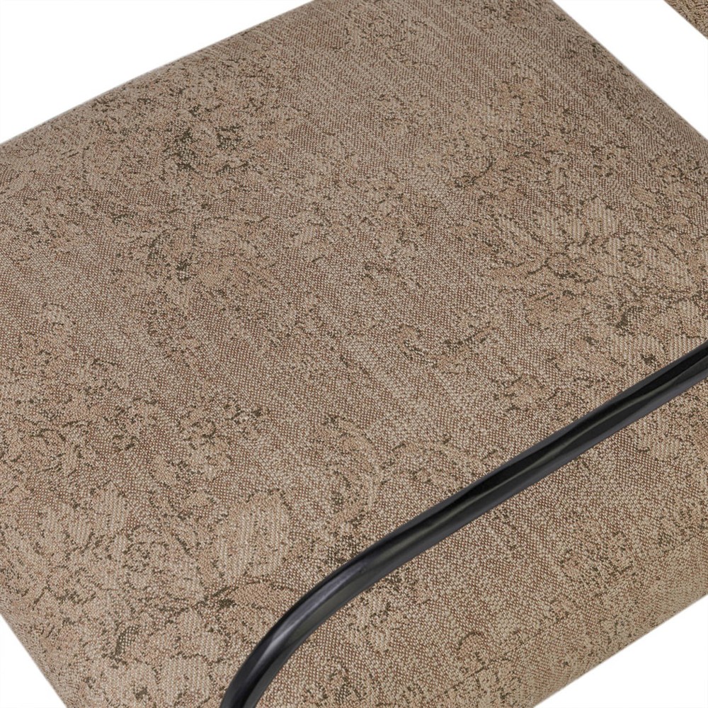 Faryn Modern Classic Brown Printed Iron Dining Arm Chair|