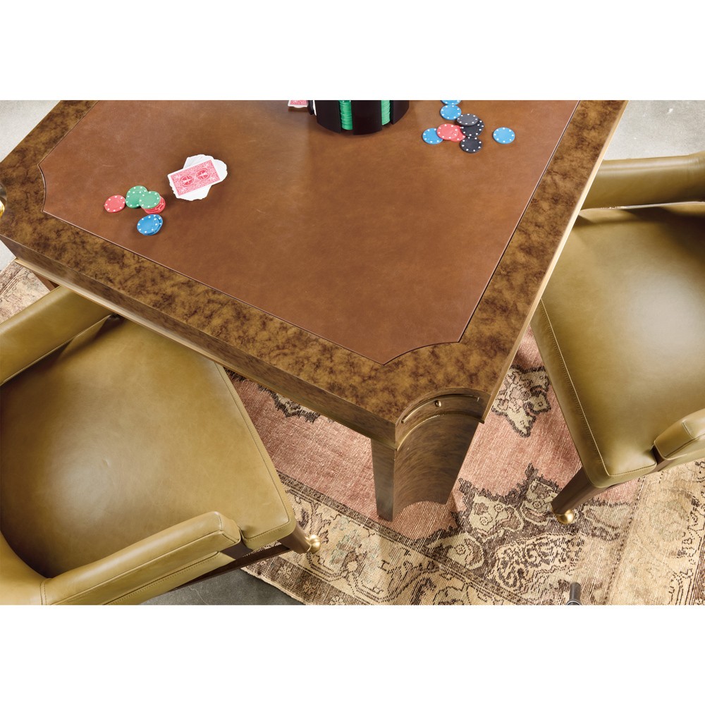 Alaine Modern Classic Brown Wood Game Table|