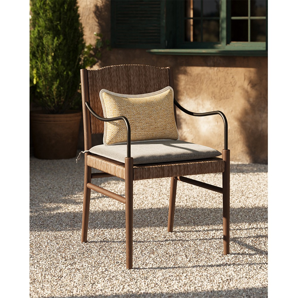 Chris Coastal Beach Gold Performance Throw Pillow - 12x20|