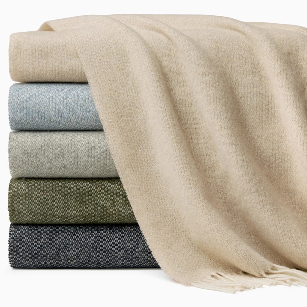 Sferra Cervino Updated Traditional Forest Wool Throw Blanket|