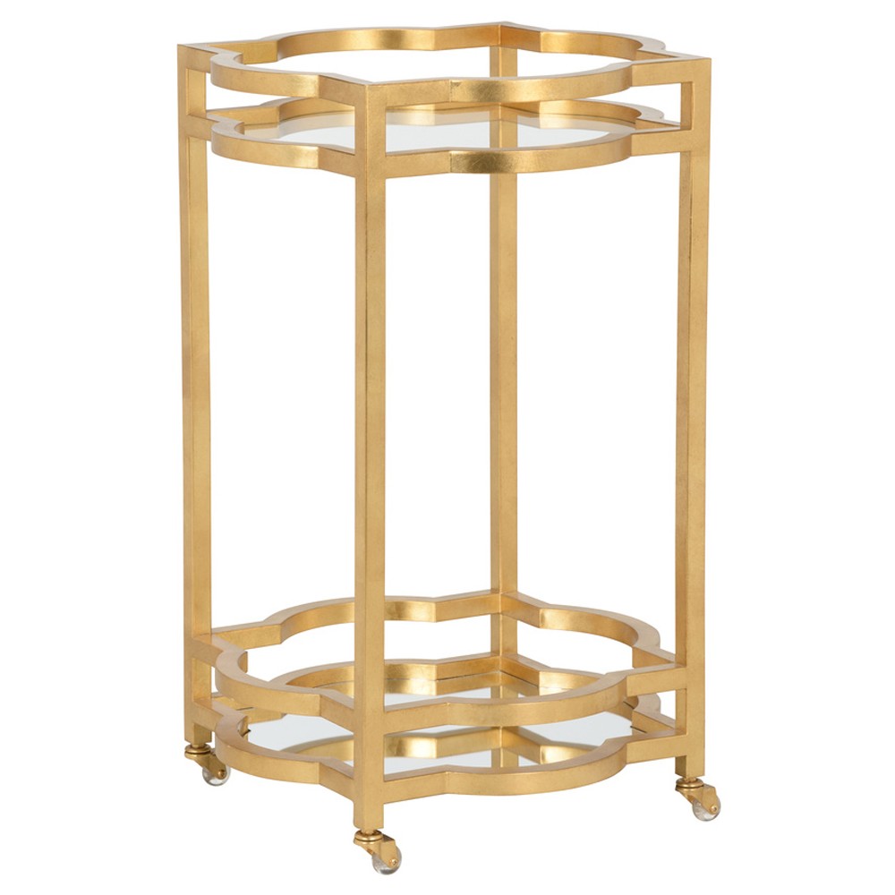Chase Modern Classic Gold Metal Bar Cart|