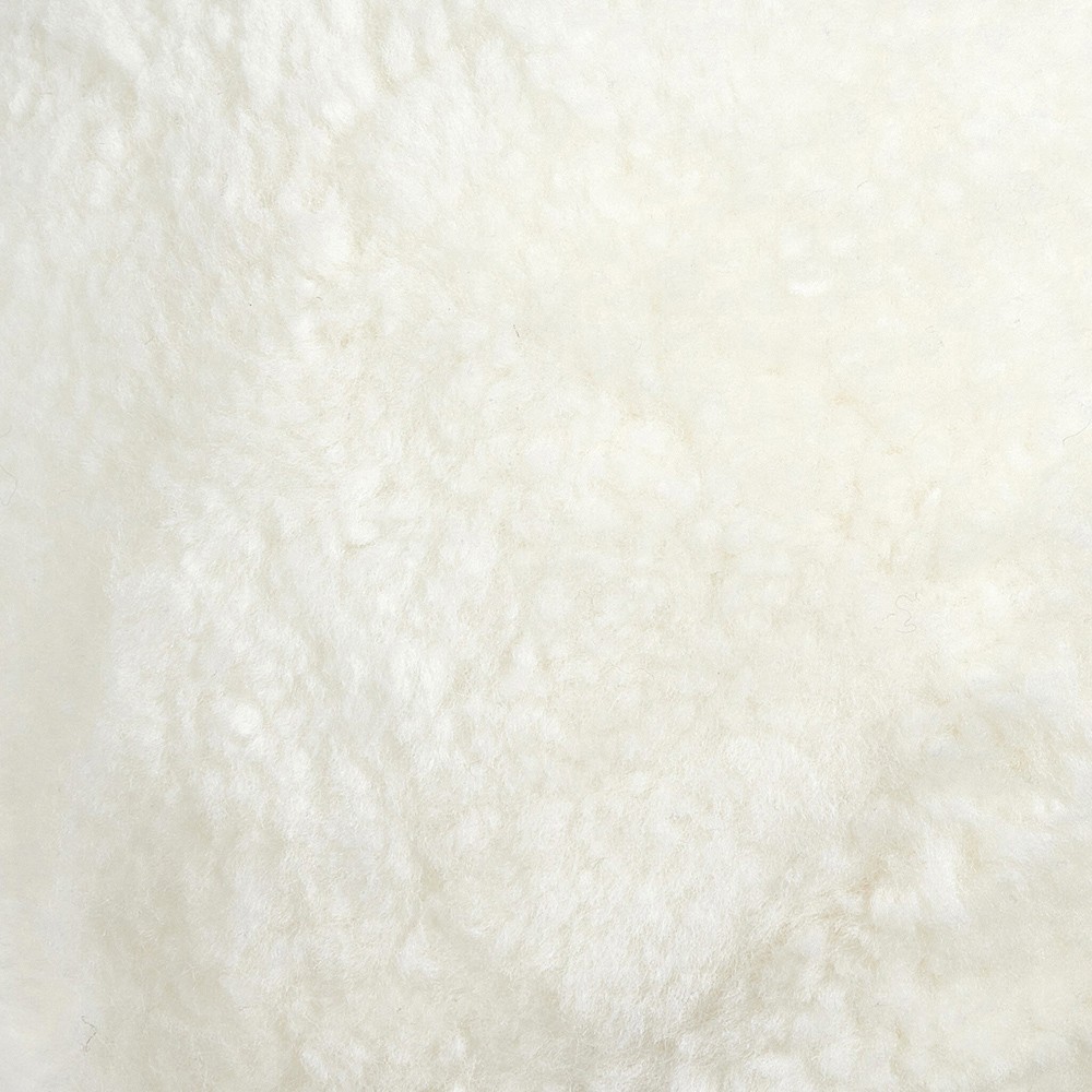 Xavier Modern Classic White Sheepskin Round Throw Pillow - Set of 2|