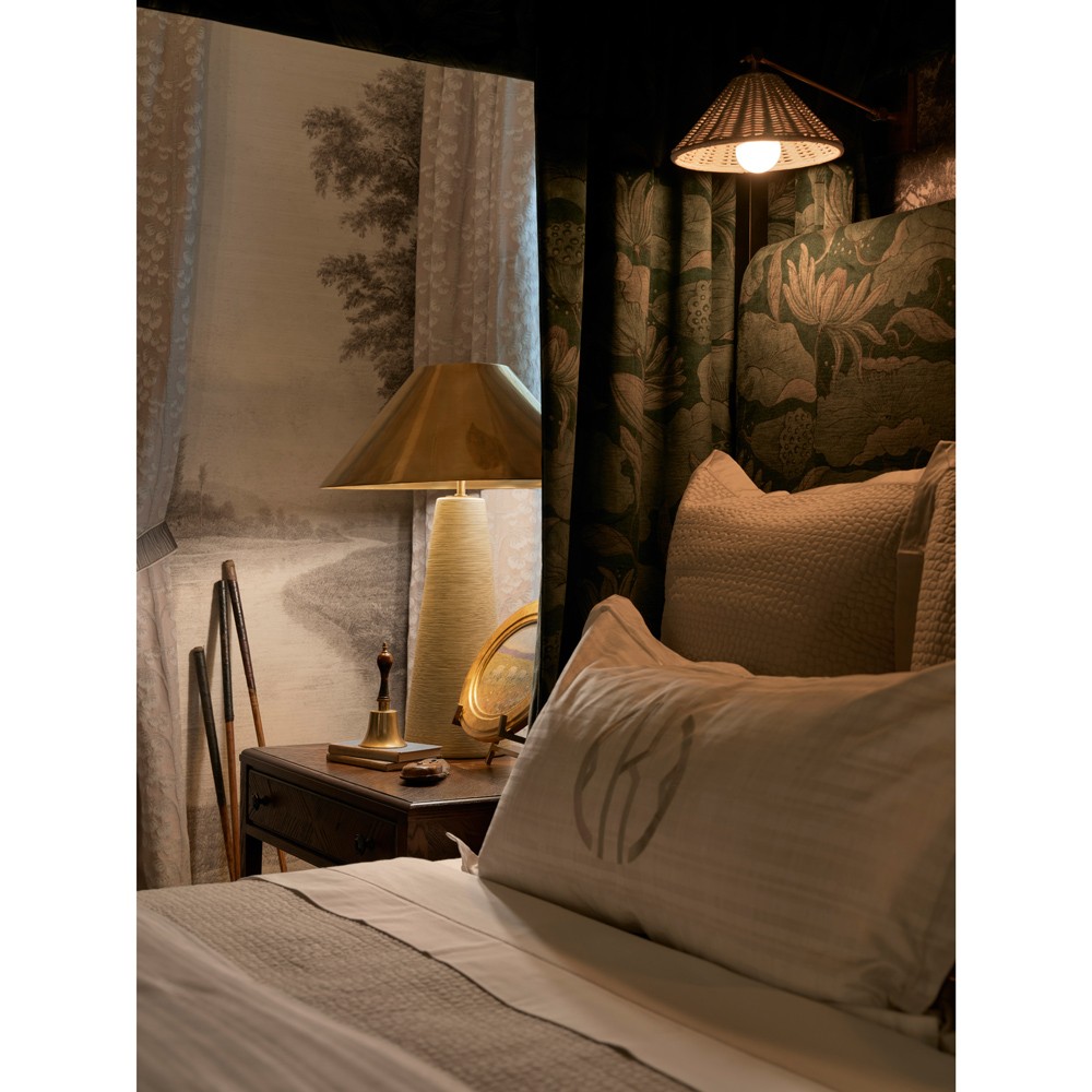 Visual Comfort Karam Modern Classic Brass Shade Cream Ceramic