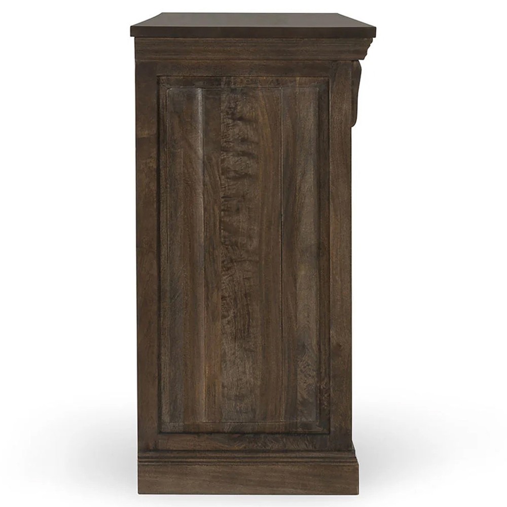Melany French Country Brown Mango Wood Double Dresser|