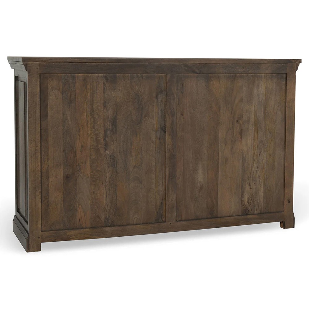 Melany French Country Brown Mango Wood Double Dresser|