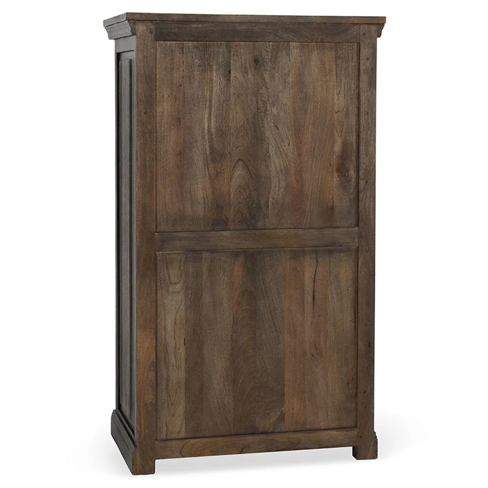 Melany French Country Brown Mango Wood Tall Chest|