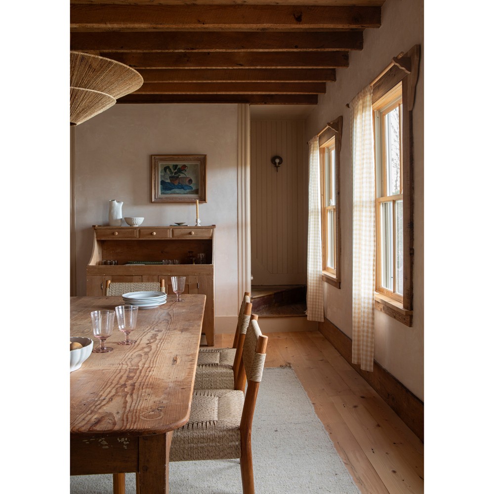 Almira Coastal Beach Natural Teak Woven Outdoor Dining Chair|